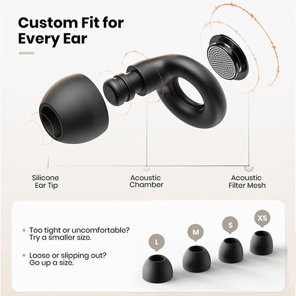Calena MUTE Silicone Sleep Earplugs (25 dB)
